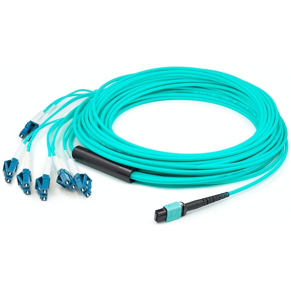 Add-On This Is A 15M Mpo (Female) To 6Xlc (Male) 12-Strand Aqua Duplex ADD-MPO-6LC15M5OM3 - main